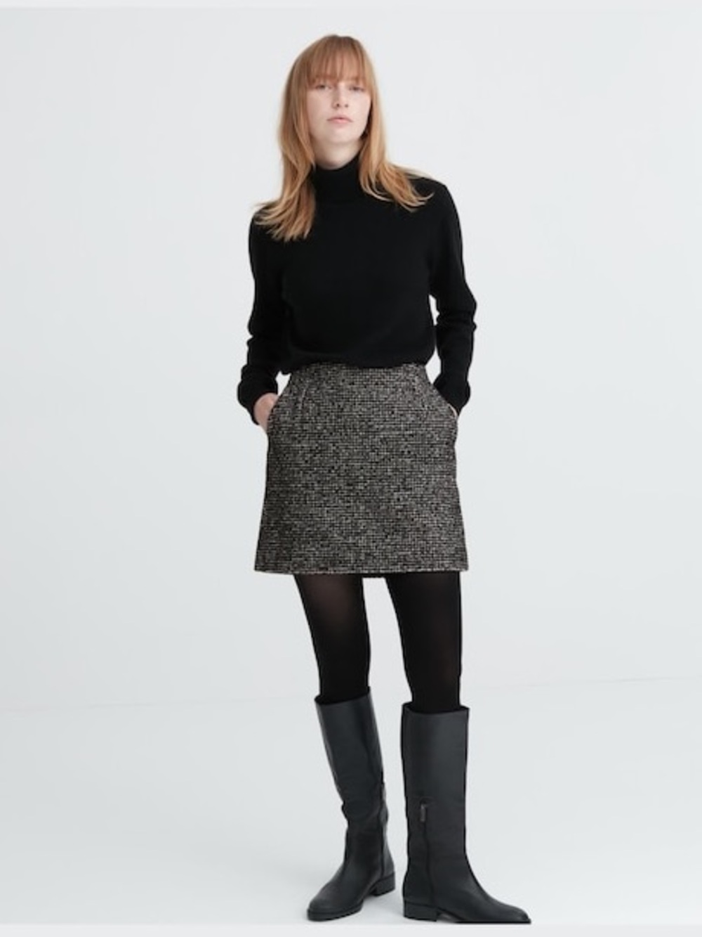 Uniqlo | Tweed Mini Skirt